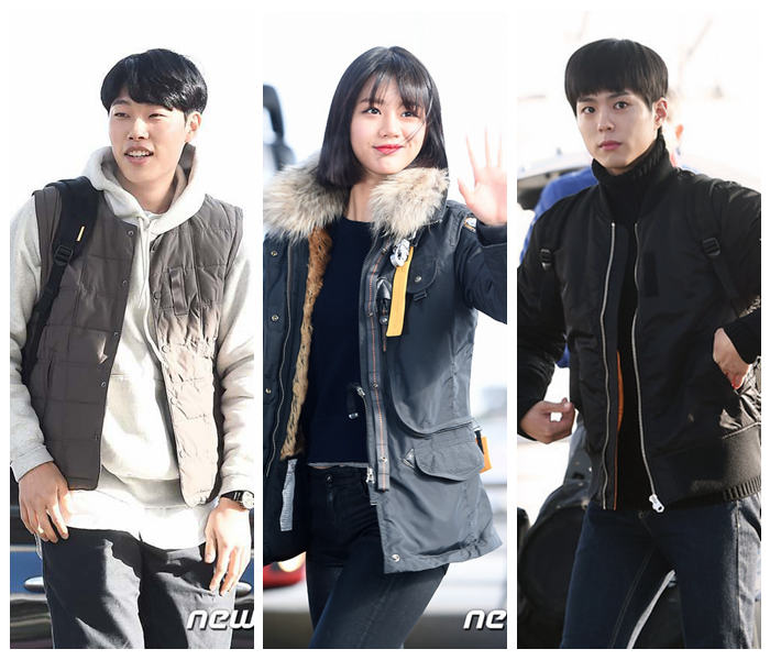 《请回答1988》剧组飞泰国度假  惠利朴宝剑柳俊烈齐现身机场【组图】