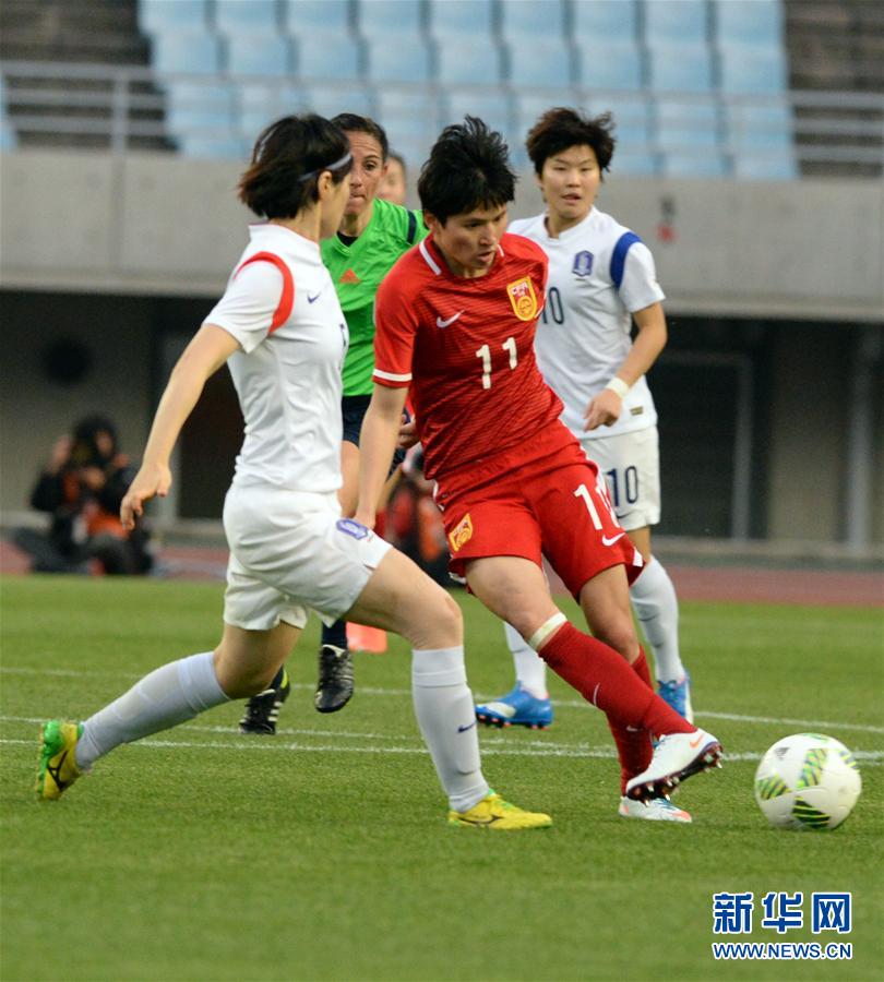 （体育）（5）足球——女足奥预赛：中国胜韩国