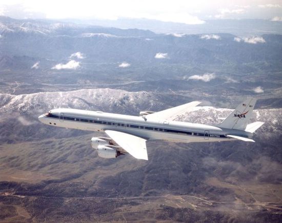 资料图：NASA DC-8飞机。