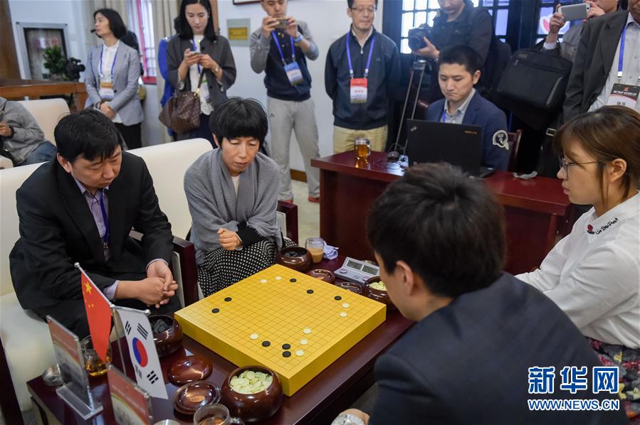 （体育）（3）围棋&mdash;&mdash;中日韩三国名人混双赛合肥开赛