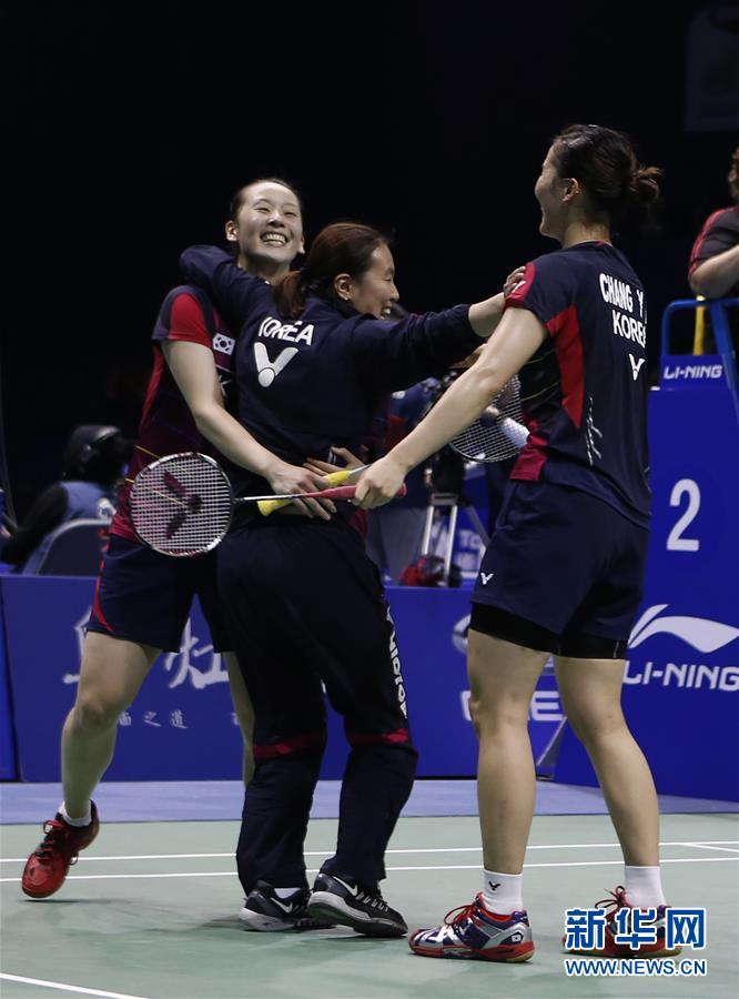 （體育）（3）羽毛球——尤伯杯：韓國隊晉級決賽