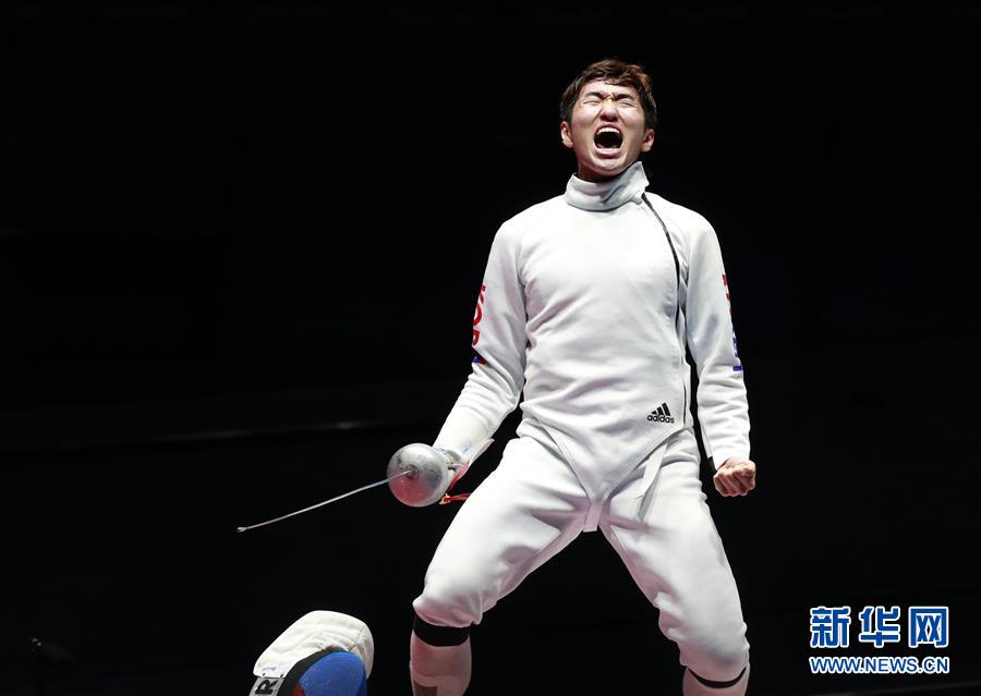 （里约奥运会·夺冠一刻）（1）击剑——男子重剑个人赛：韩国选手夺冠