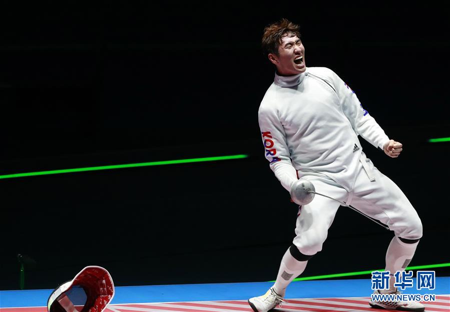 （里约奥运会·夺冠一刻）（2）击剑——男子重剑个人赛：韩国选手夺冠