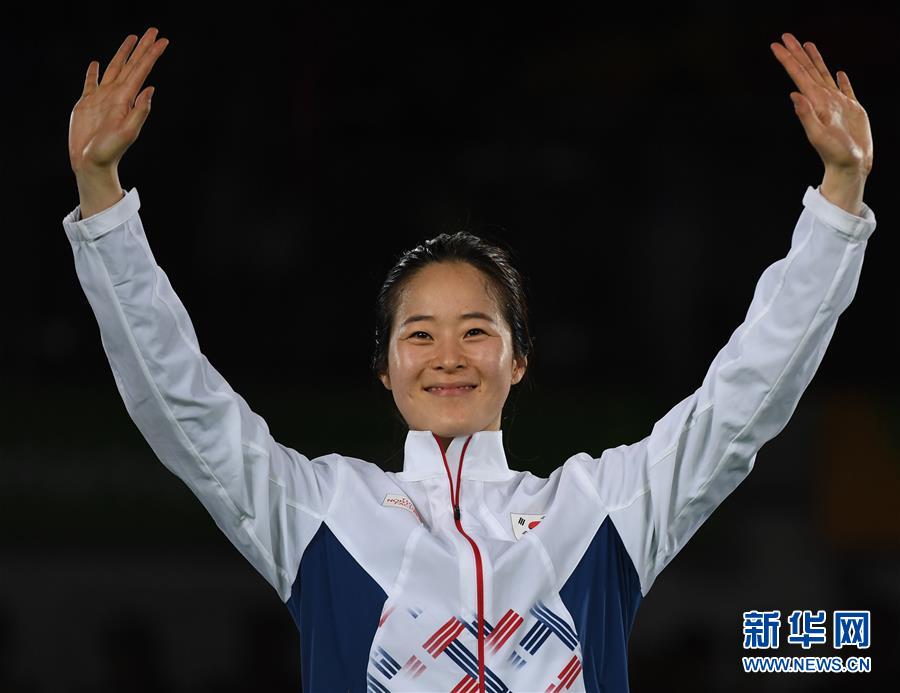 （里约奥运会·领奖台）（2）跆拳道——女子67公斤级：韩国选手夺冠