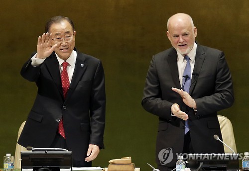 潘基文发表告别演说 卸任后是否竞选韩国总统成关注焦点