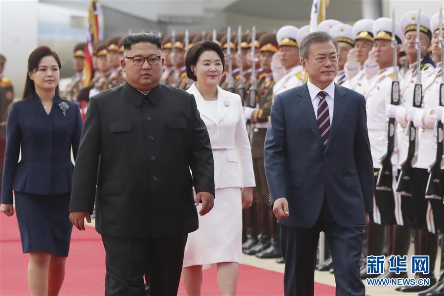 （国际）（1）韩国总统文在寅抵达平壤