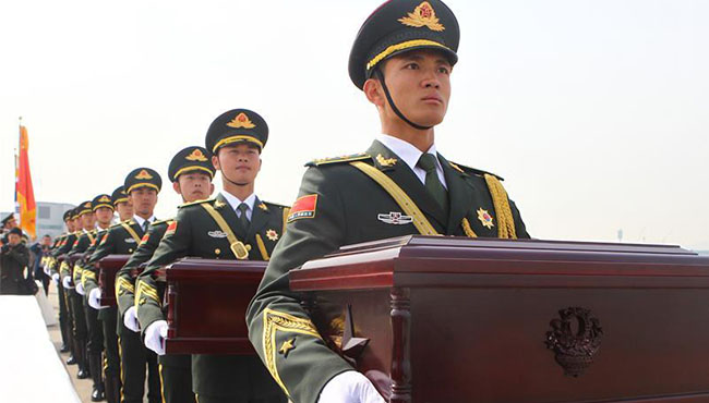 中韓交接在韓中國人民志願軍烈士遺骸