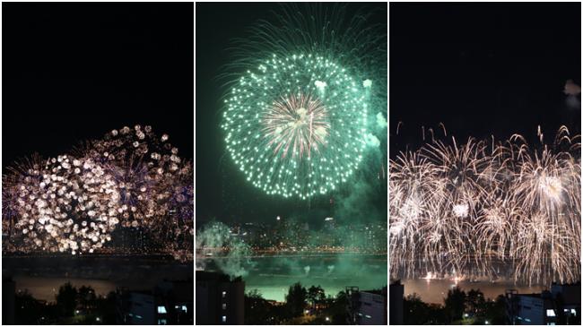 2015首尔世界烟花节 绚烂焰火装点夜空