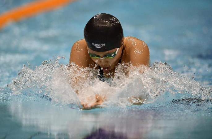 (청년체육대회) 징이윈 여자 100m 평영 금메달 획득
