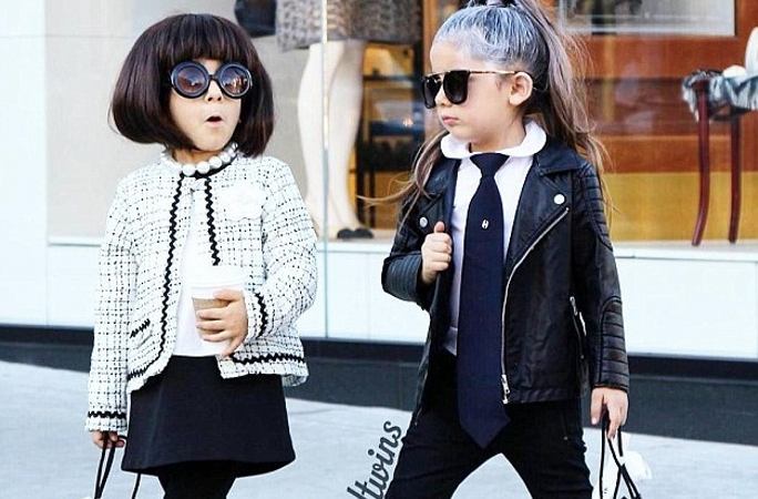 4살 쌍둥이 소녀, 스타일리쉬한 패션으로 폭발적 인기
