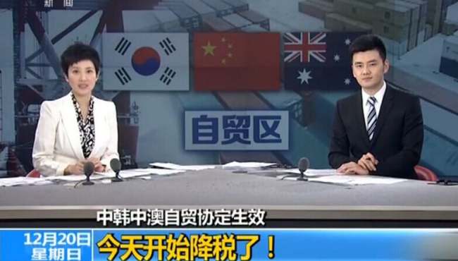 视频：中韩中澳自贸协定生效：今天开始降税了！