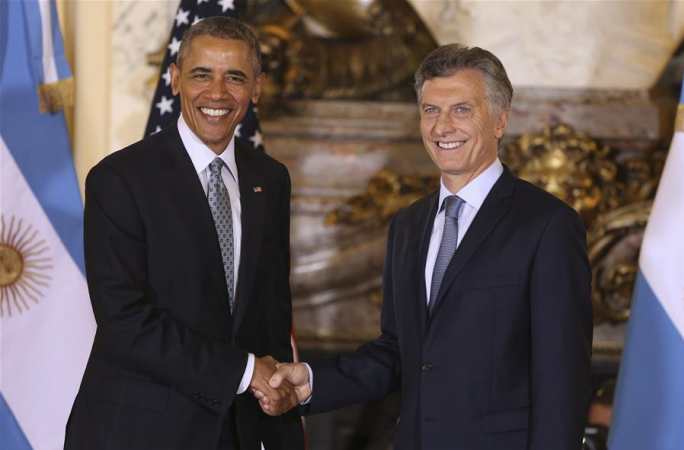 오바마 美대통령, 아르헨티나에 도착해 국빈방문 시작