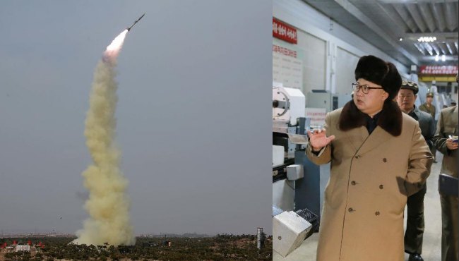 朝鲜试射新型防空火箭