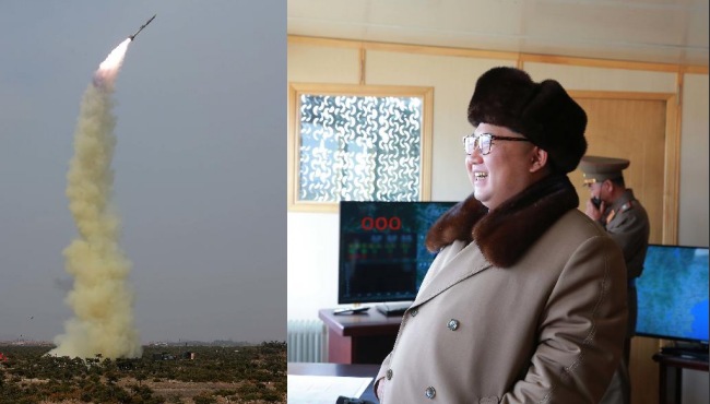 朝鲜试射新型防空火箭
