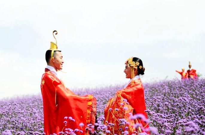 간쑤 진창, ‘한･당 전통방식’ 집단 결혼식 열려