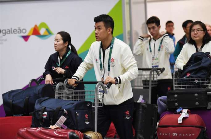 [리우올림픽]중국 홍콩 대표단 리우 도착
