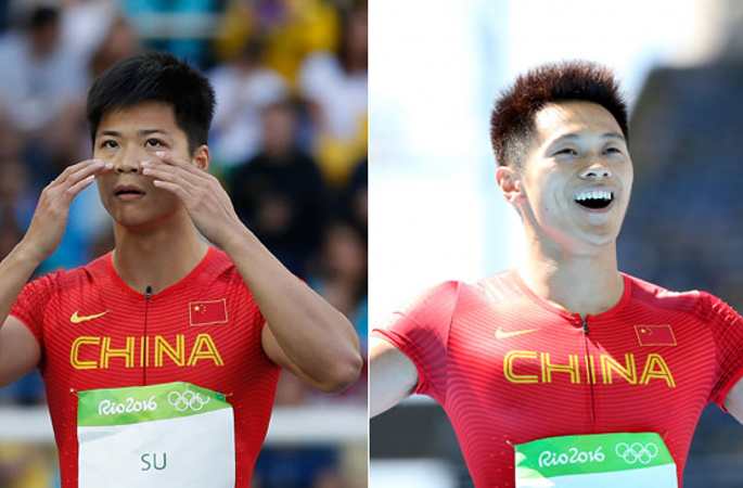 남자 100미터 예선, 수빙티엔, 시에전예 역사 기록으로 준결승전 진출