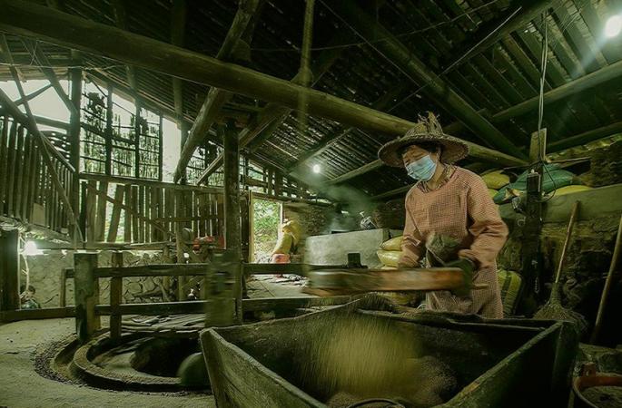 푸젠 민칭현 100년 기름집, 재래식 방식 고수