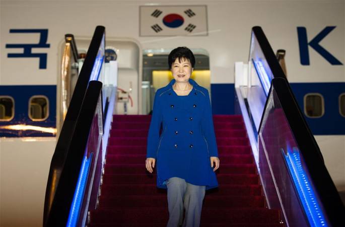 박근혜 韓대통령 항저우 도착
