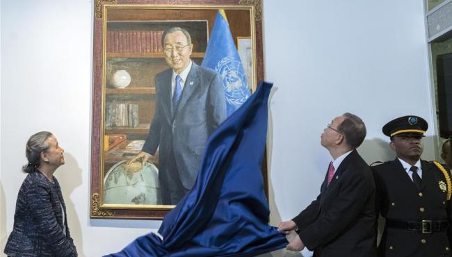 联合国挂起潘基文画像