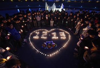 난징 대학생 ‘촛불추모제’등 행사로 난징대학살 희생자 동포 추모