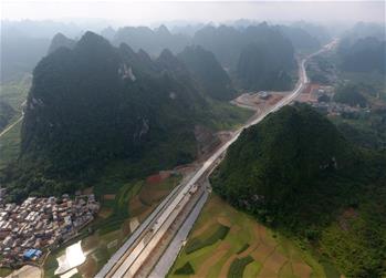 중국·베트남 변경 징시-룽방 구간 고속도로 연말 개통 전망