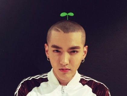吴亦凡不长头发长小草 自侃还好不影响颜值